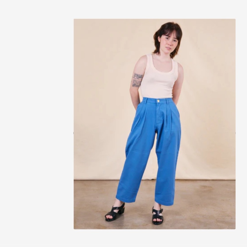 BIG BUD PRESS GREEK BLUE PETITE TROUSERS 3XL